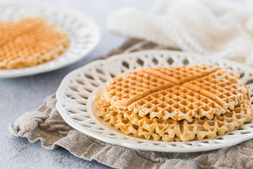 Fresh waffles with no topping