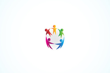 Logo teamwork unity business people