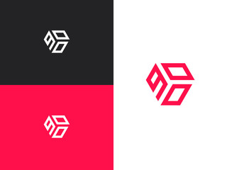 Combination number, stylish vector emblem for design