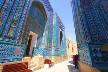 Shah-i-Zinda (Shohi zinda) necropolis, Samarkand, Uzbekistan