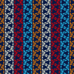 Ethnic boho seamless pattern. Lace. Embroidery on fabric. Patchwork texture. Weaving. Traditional ornament. Tribal pattern. Folk motif. Can be used for wallpaper, textile, wrapping, web. 