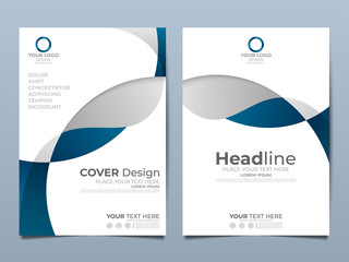 Blue corporate identity cover business vector design, Flyer brochure advertising abstract background, Leaflet Modern poster magazine layout template, Annual report for presentation.