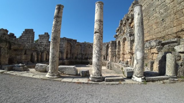 Perge Ancient city ruins Antalya Turkey