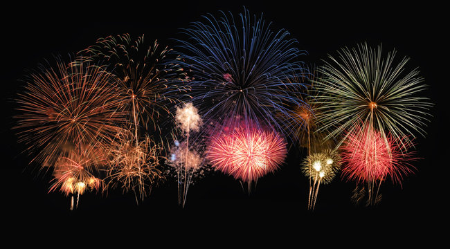 Colorful firework in annual festival