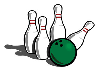 Bowling pin icon vector. Bowling game sign icon. Bowling logo illustration. Simple design style on white background.