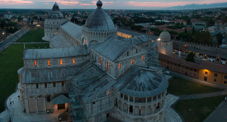 blick vom schiefen turm in pisa