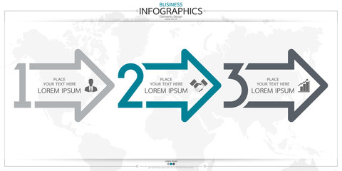 Infographic business horizontal timeline steps process chart template. Vector modern banner used for presentation and workflow layout diagram, web design. Abstract elements of graph options.