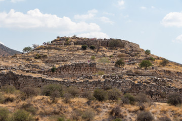 Mycenae, an archaeological site, in Peloponnese, Greece. In the second millennium BC, it was one of the major centers of Greek civilization.