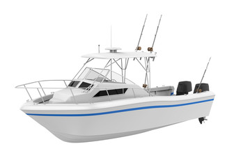 Naklejka premium Fishing Boat Isolated