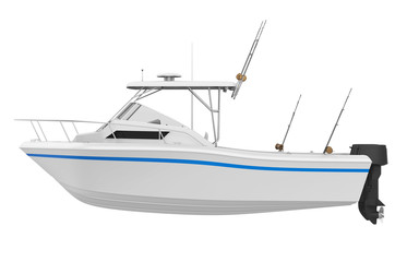 Fototapeta premium Fishing Boat Isolated