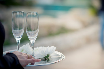 two glasses to toast