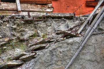 Südtirol, Martell, Matrtelltal, Lost Place, Hotel, Paradiso, Val Martello, Fenster, baufällig,...