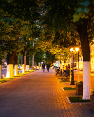 The city center of capital city of Republic of Moldova, Chisinau, 2019