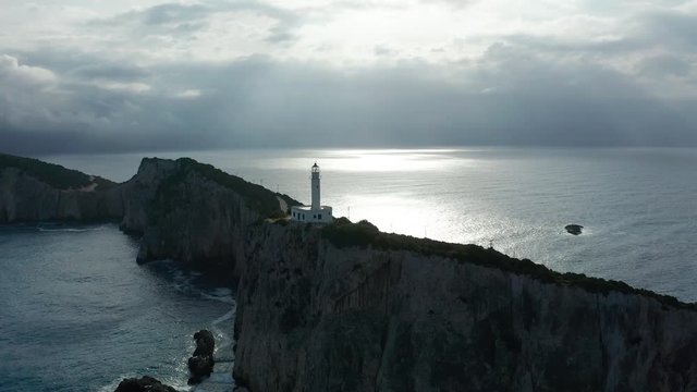 Aerial view of Cape of Ducato in Lefkada island- Greece