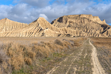 Badlands of Bardenas Reales Biosphere Reserve, Navarre, Spain