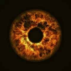 Deurstickers gouden oog iris © magann