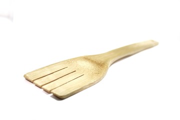 wooden spoon isolated on white background
