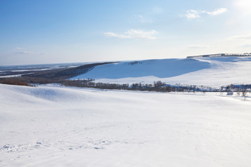 北海道中標津町の雪景色