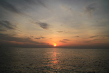 sunset over the sea