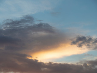夕方の空と雲