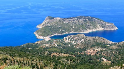 Le village pittoresque de Asso, Céphalonie, Grèce