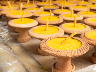 Tradtional terracotta tealight candle