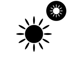 Sun  - white vector icon