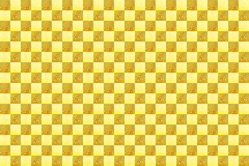 和柄：金色の格子柄