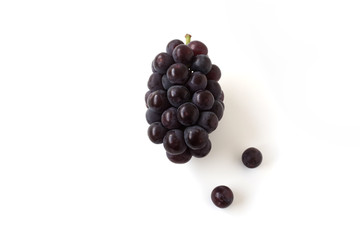一房のぶどう 葡萄 デザート 白背景