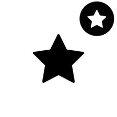star -  white vector icon