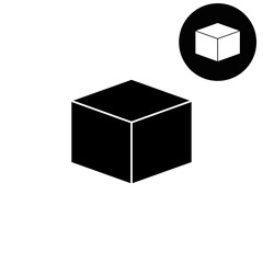 box -  white vector icon