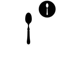 spoon  - white vector icon