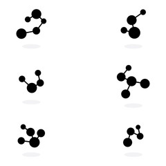 Molecular structure chemical atoms vector