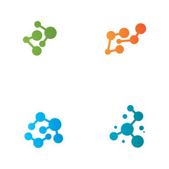 Molecular structure chemical atoms vector
