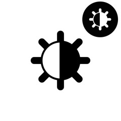 contrasts  - white vector icon