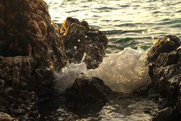 rocks in water