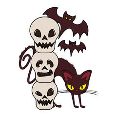 Fototapeta premium halloween october scary celebration cartoon