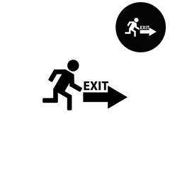 exit -  white vector icon