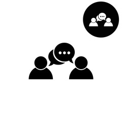 people  - white vector icon