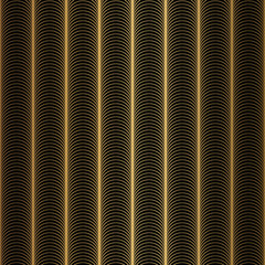 Art Deco Pattern. Seamless black and gold background