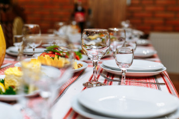 served table before the holiday