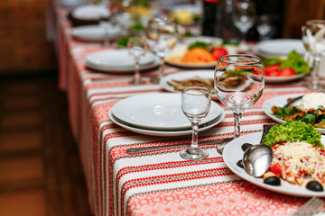 served table before the holiday