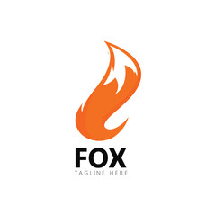 Fox logo template vector icon illustration design 
