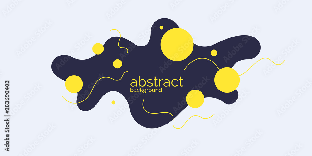 Poster bright poster with dynamic waves. vector illustration in minimal style