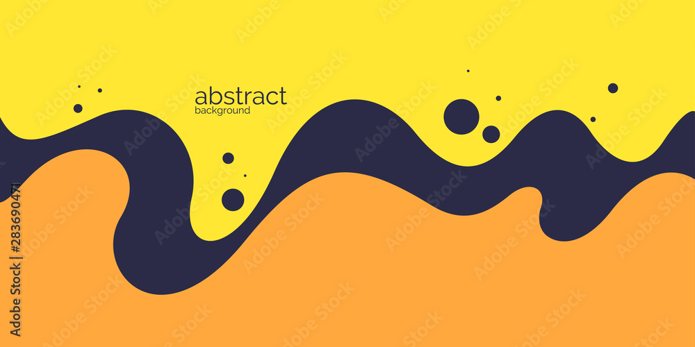 Aufkleber bright poster with dynamic waves. vector illustration in minimal style
