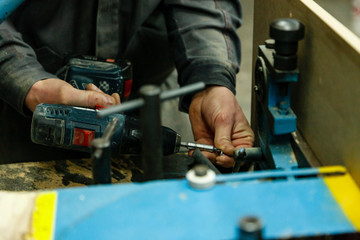 Woodworking shop. Machine tools, tools, devices for processing wood products.