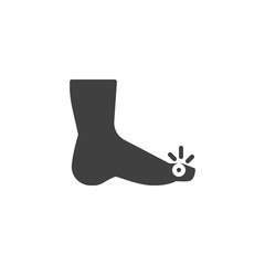Foot finger pain vector icon. filled flat sign for mobile concept and web design. Foot injury glyph icon. Symbol, logo illustration. Vector graphics