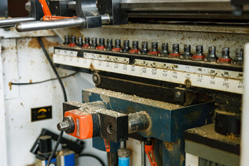 Woodworking shop. Machine tools, tools, devices for processing wood products.