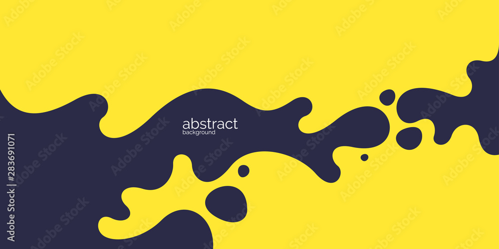 Poster bright poster with dynamic waves. vector illustration in minimal style