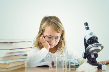 little girl scientist